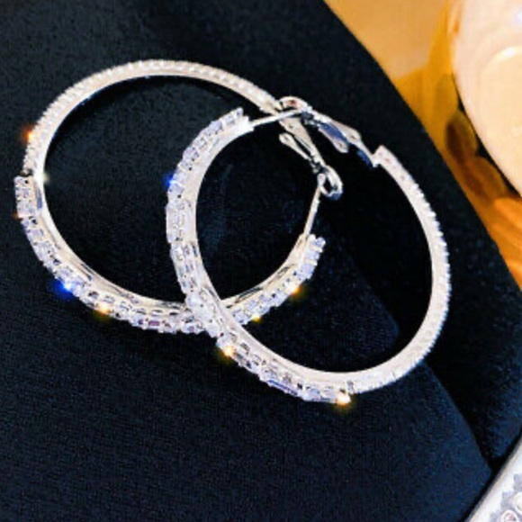 NEW 925 Sterling Silver Hoop Earrings - Picture 4 of 9